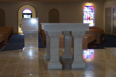 Botticino Fiorito Altar Botticino Fiorito Altar