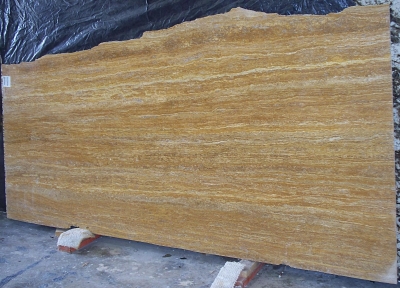 Golden Travertine Vein Cut Slab Golden Travertine Vein Cut Slab