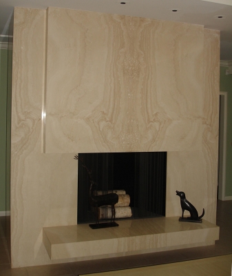 Navona Travertine Fireplace Navona Travertine Fireplace