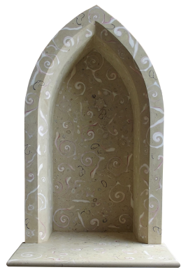Custom Beige Conch Stone Niche Custom Beige Conch Stone Niche
