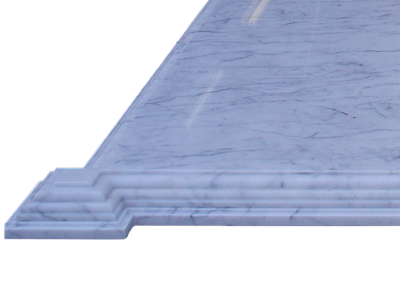 2 5/8 inch Statuary Marble Custom Edge 2 5/8 inch Statuary Marble Custom Edge