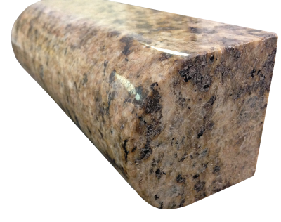 A 4 inch bullnosed edge on giallo veneziano granite. A 4 inch bullnosed edge on giallo veneziano granite.
