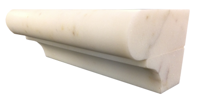 A custom edge on calacatta oro marble. A custom edge on calacatta oro marble.