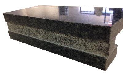 A custom edge on impala black granite. A custom edge on impala black granite.