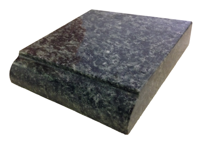 A dupont edge on verde lavras granite. A dupont edge on verde lavras granite.