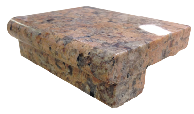 A 4cm laminated edge with a 3/4 inch bullnose and an apron on juparana florence granite. A 4cm laminated edge with a 3/4 inch bullnose and an apron on juparana florence granite.