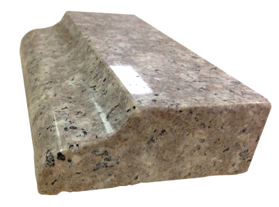 An ogee edge on mystic mauve granite. An ogee edge on mystic mauve granite.