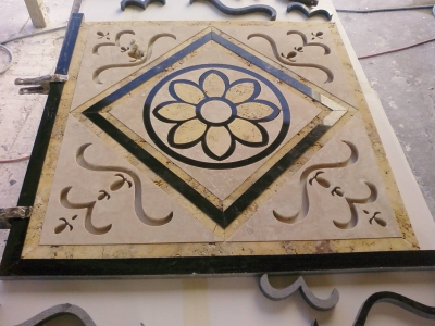 Dry fitting the inlay componets. Dry fitting the inlay componets.