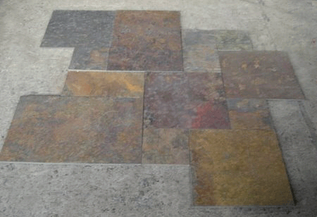 Multicolour slate tile pattern Multicolour slate tile pattern